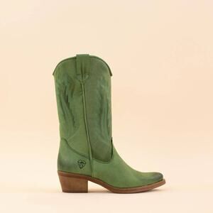 La Pintura Varsy green cowboy boots